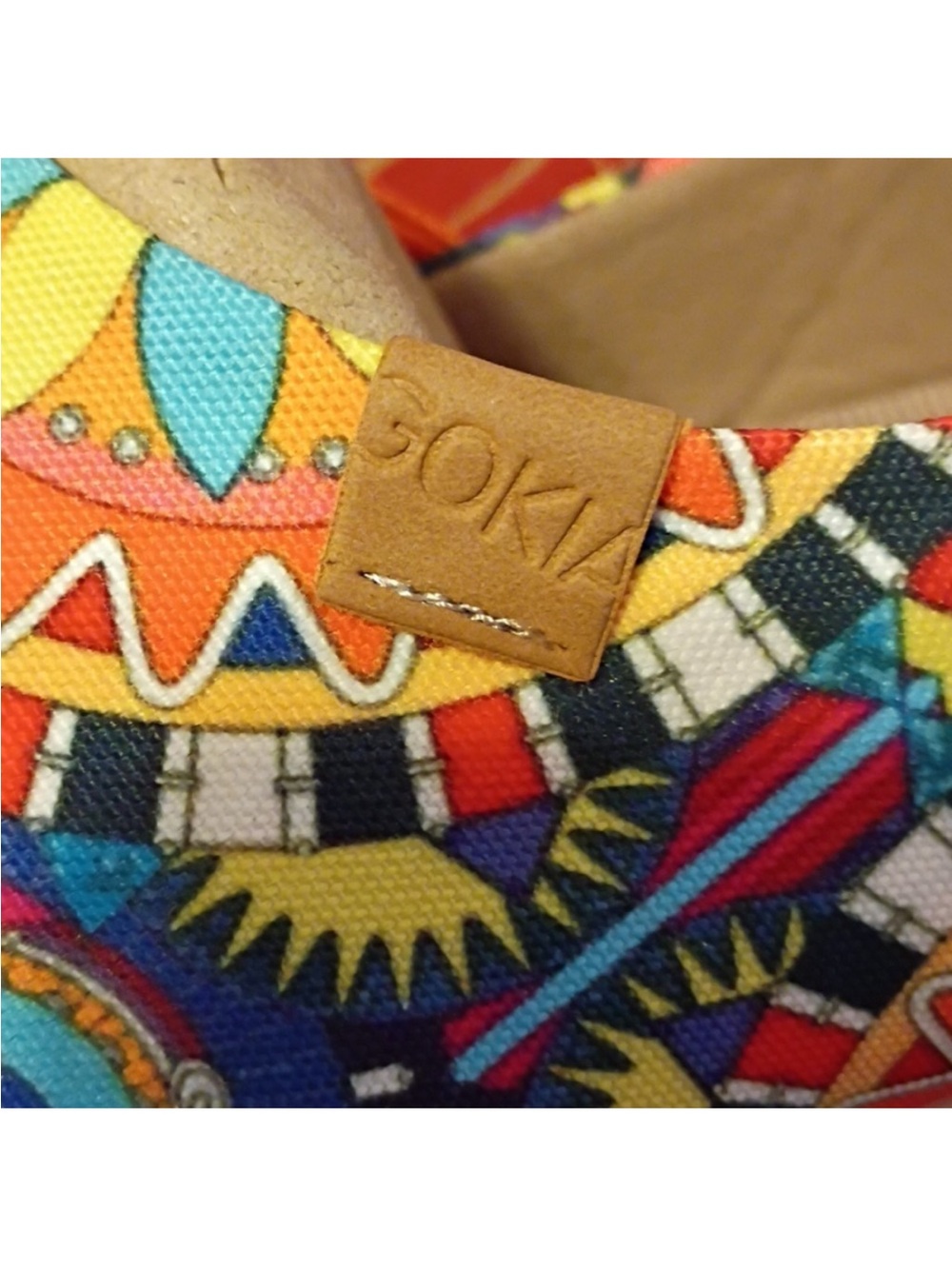 Multicolor Patterned Slip-On Flats - Picture 2 of 9